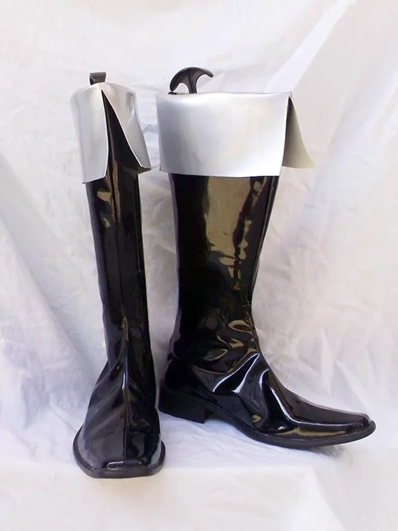 

Games Castlevania Alucard Cosplay Costume Shoes Black Handmade Leather Boots