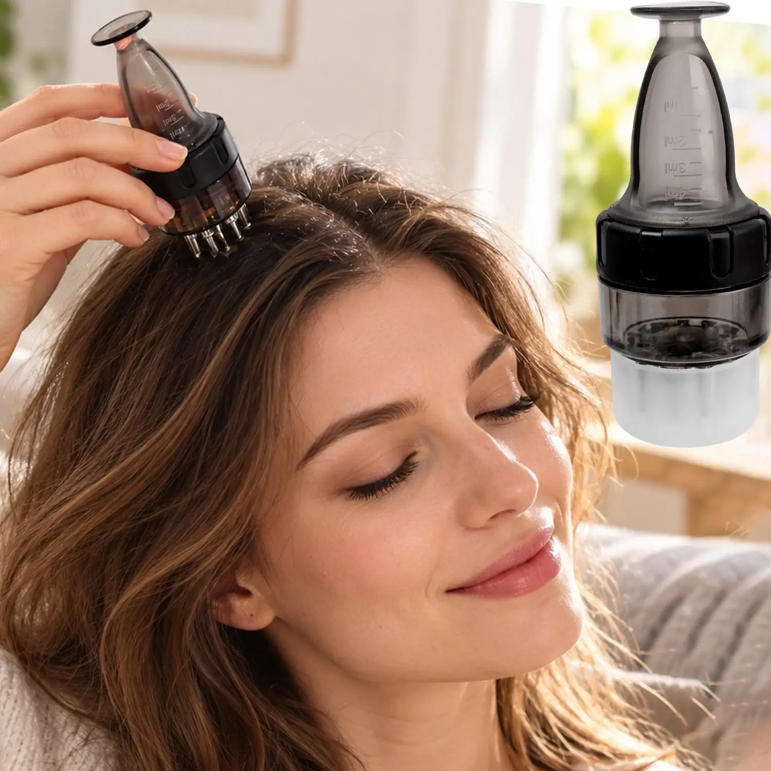 Mini Portable Head Scalp Applicator Liquid Comb for Hair Scalp Treatment Essential Oil Guiding Massager Brushes Hair Serum Oils