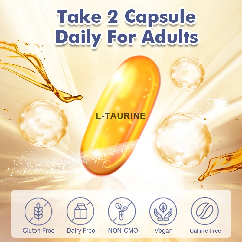 BEWORTHS Organic Taurine Capsules for Eye Retina, Vision,Brain and Nervous System  Health Cardiovascular Health