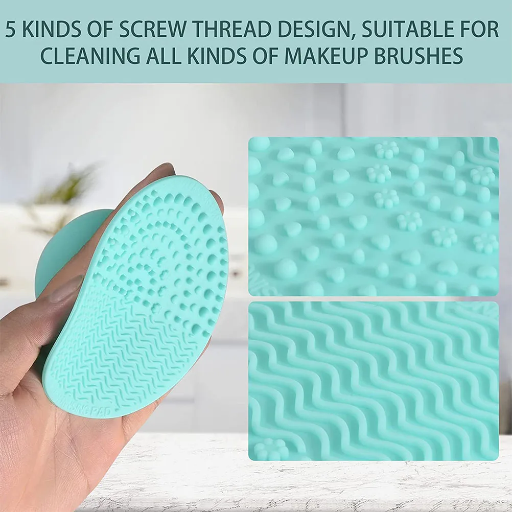 

2pcs Makeup Brush Cleaning Pad Silica Gel Cleaner Mat Durable Practical for Home Salon Hair Care Styling Brushes