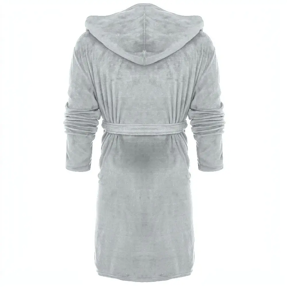 Ladies Long Robe Soft Plush Winter Sleepwear Cozy Nightgown Comfortable Dressing Gown Loungewear With Adjustable Belt