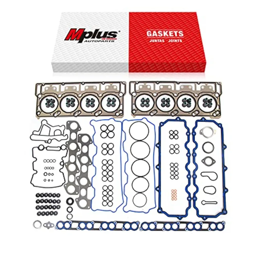 

MPLUS HSU26374 Head Gasket Kit with 26375PT Cylinder Head Gasket for 03-05 Excursion 6.0L 363Cu. In. V8 DIESEL Steel Reinforce