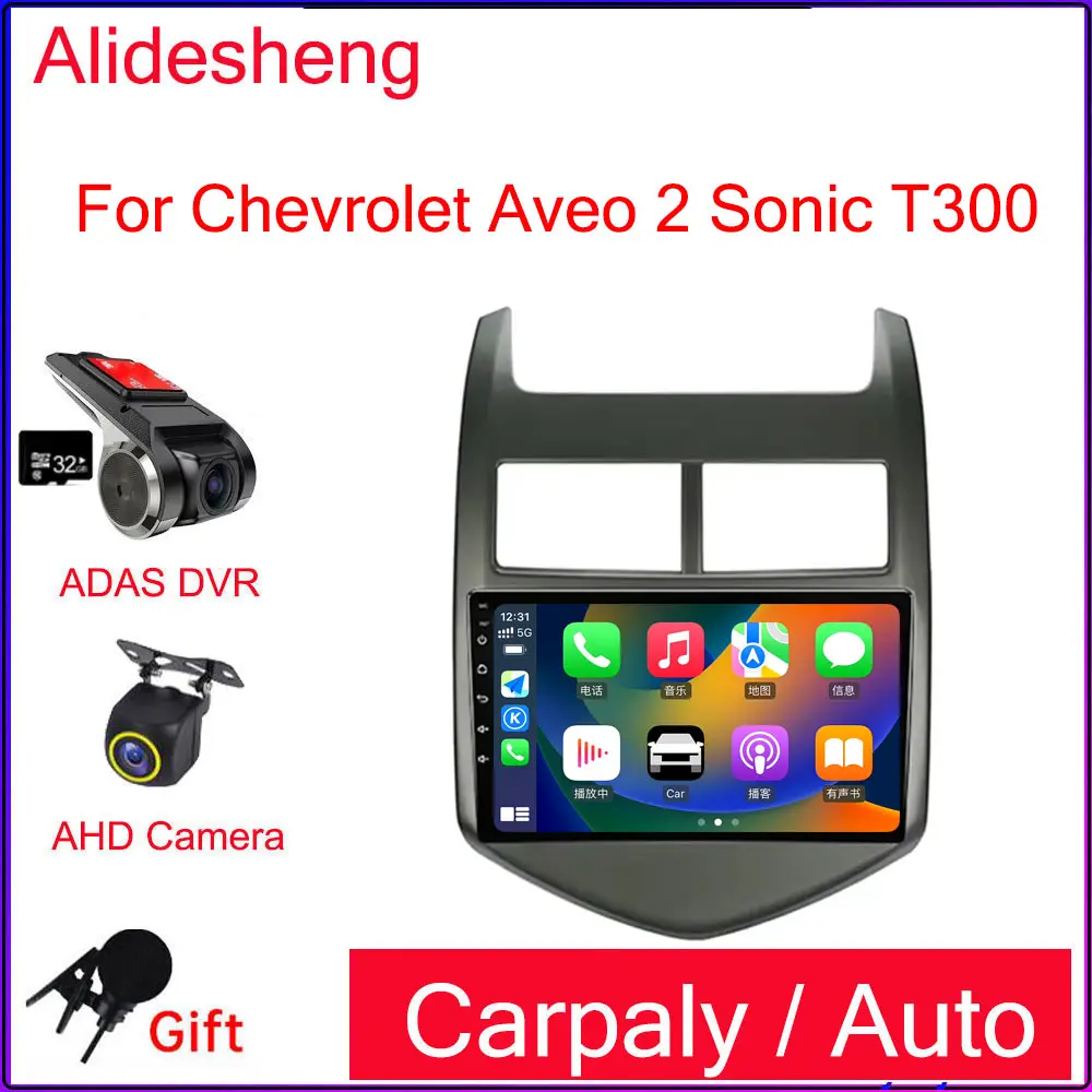 new Android 13 wireless Carplay Car Radio for Chevrolet Aveo 2 Sonic T300 Multimedia Player GPS Navigation Auto