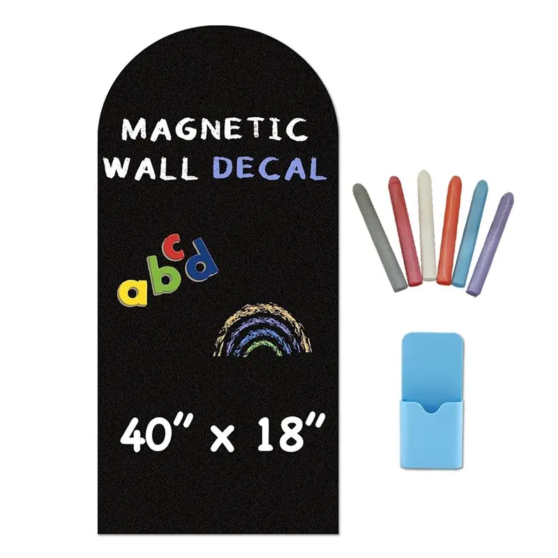 Arch Magnetic For Wall Decal-For Playroom-Friendly Matte Finish Chalkboard Sticker-17.32X46.46 Inch For Wall-Magnetic Board
