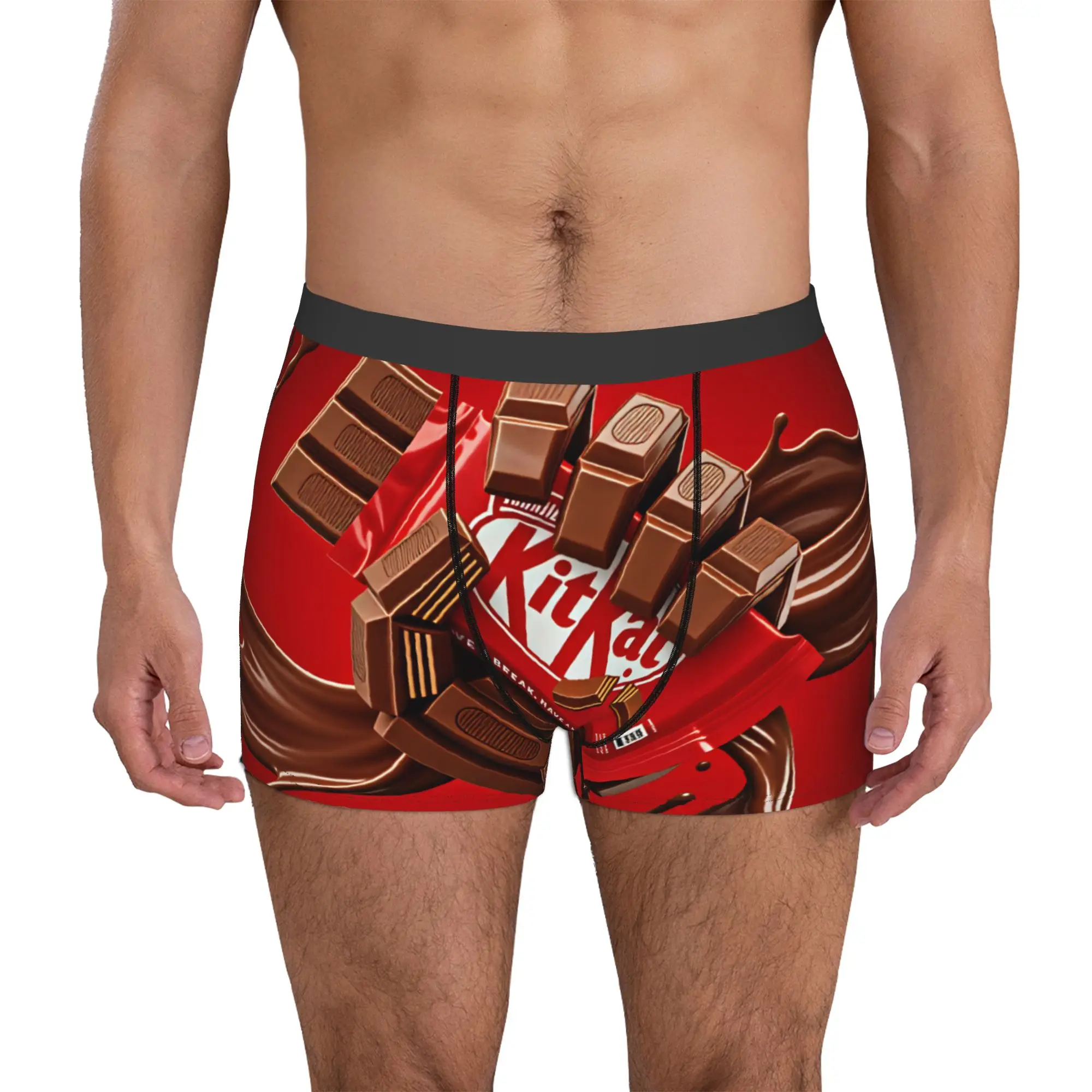 Calzoncillos tipo bóxer de chocolate K-Kinder B-Bueno para hombre, ropa interior con estampado 3D, calzoncillos transpirables