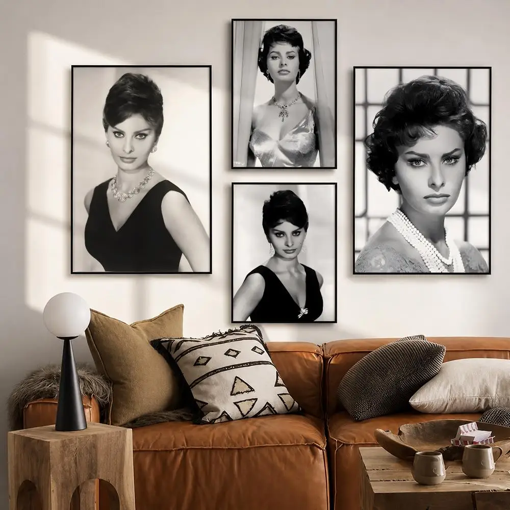 Film Actress Sophia Loren   Poster HD poster wall art self-stick no-residue for home cafe office great gift