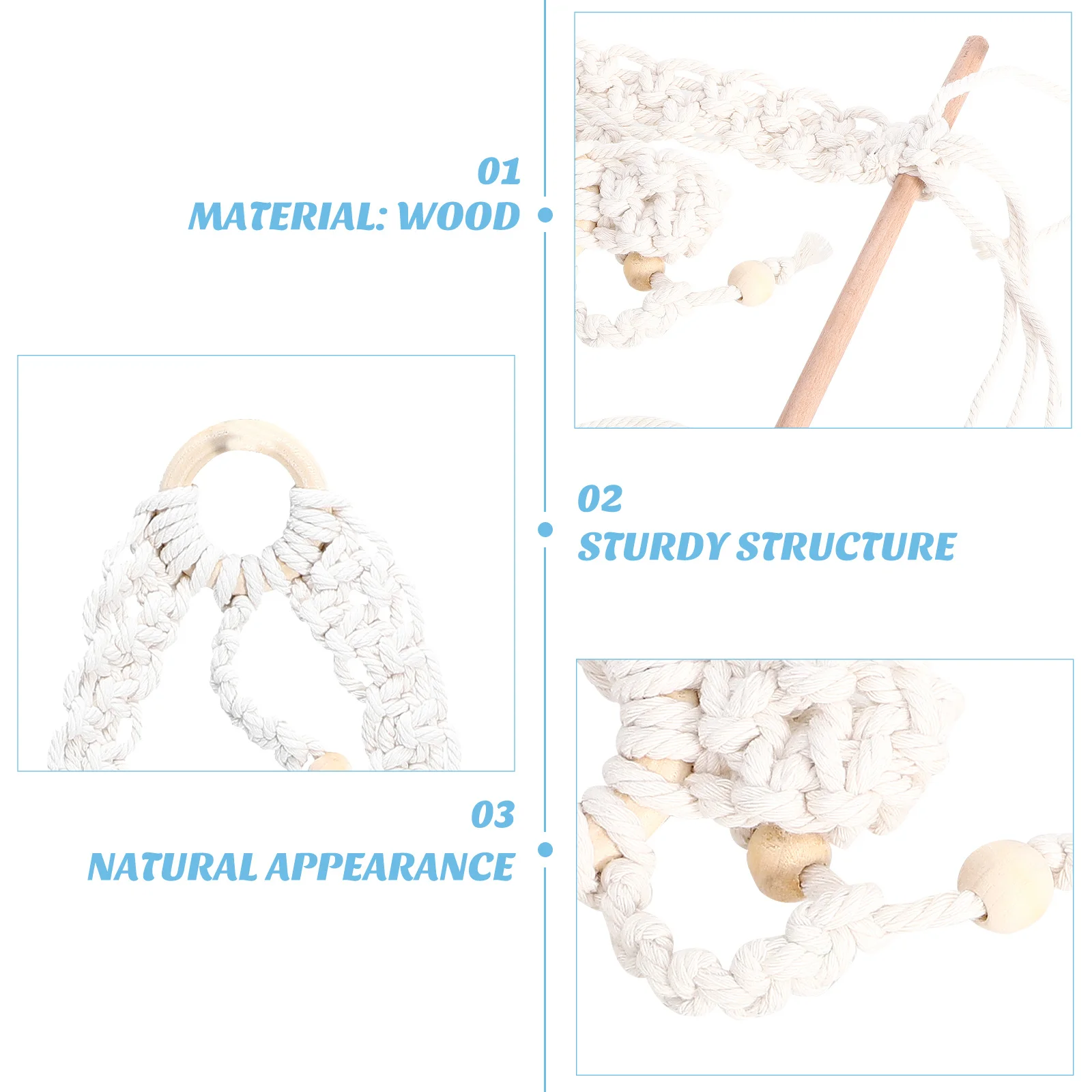 

1pc Cotton Rope Woven Wall Mounted Paper Holder Simple Design For Bathroom Kitchen Tissue Towel Shelf Decorative Storage Rack