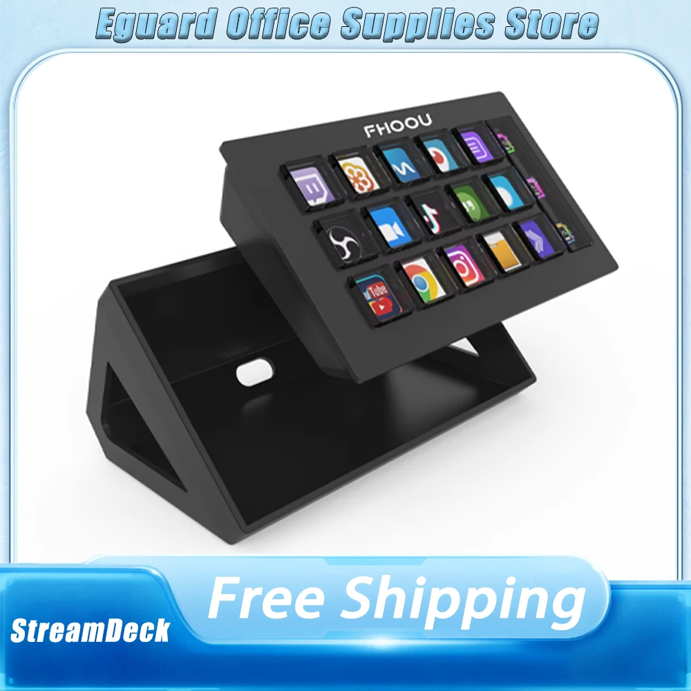 

StreamDeck Mini Visual Keyboard Stream Deck LCD Button Live Content Creation Controller 15Keys Custom Button For Win/MacOS Gifts