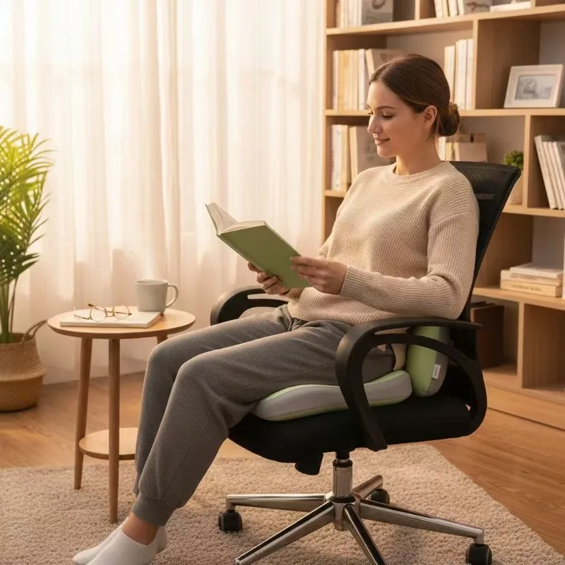 

1PC Comfort Seat Pad Ergonomic Lumbar Support Cushion For Back Relieve Stress hip and waist protection for Car and Office Chair