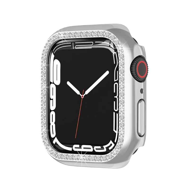 for Apple-Watch7 41/45mm for Smart Watch Shockproof for CASE Diamond Protective for shell Bling-Protector Washable Cover