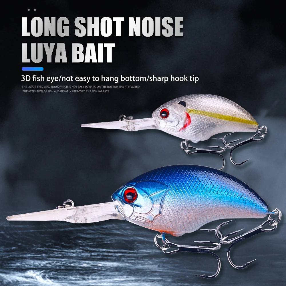 HENGJIA 11.7G 9CM Fishing Lures Rock Crank Bait Crankbait Minnow  Bass Treble Hooks Swim Hard Lure Baits Wobbler Long Big Tongue