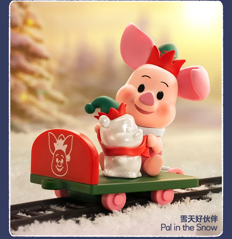 Popmart Disney Winnie The Pooh Gift Delivery Series Blind Box Cute Winnie Anime Figure Model Collection Child Christmas Toy Gift