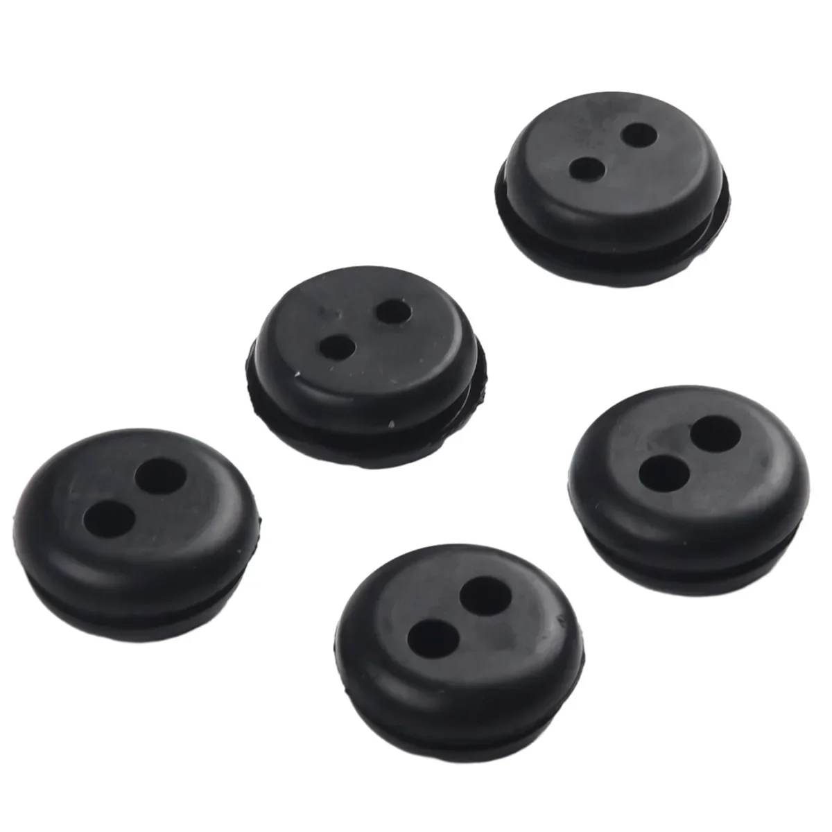 5pcs 2 Hole Fuel Gas Line Grommet  Replacement For Stihl For Honda Grass Trimmer Mower Part Accessories Replace Rubber Grommet