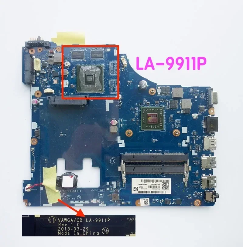 Suitable For Lenovo G505 Laptop Motherboard VAWGA/GB LA-9911P Rev：1.0 Mainboard 100% tested fully work free shipping