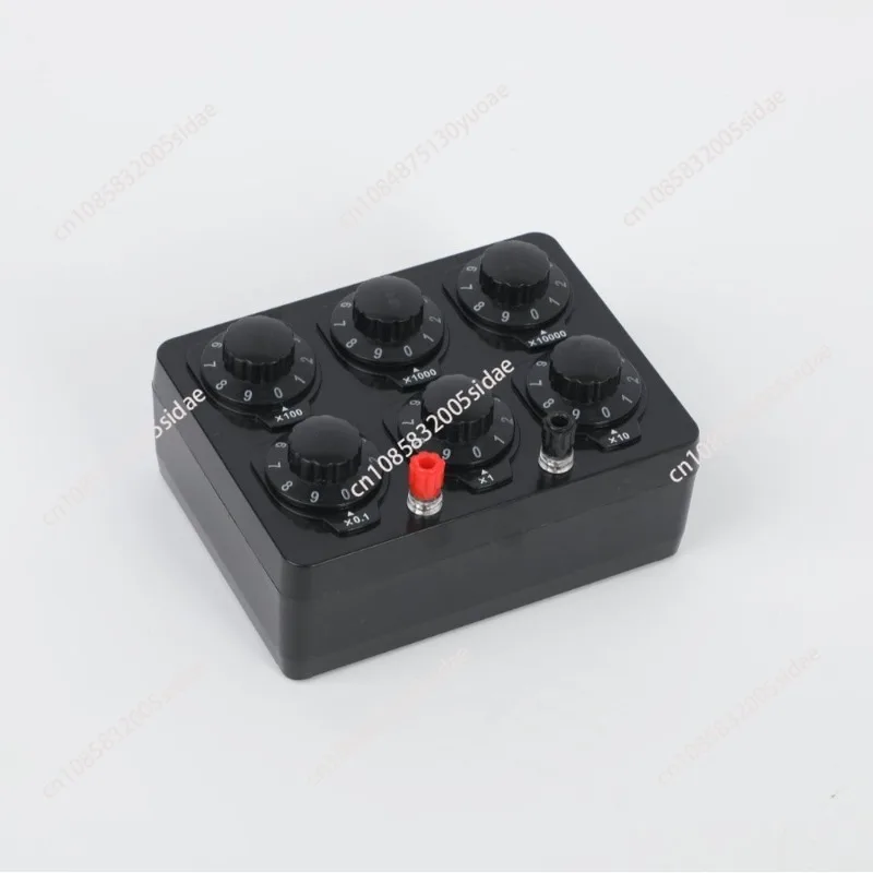 Simple Variable Resistance Box Decade Precision Resistor Experimental Equipment With 6 Knobs For Physics Teaching