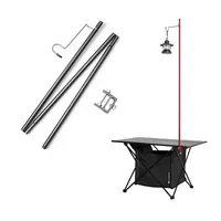 Camping Hiking Aluminum Alloy Foldable Lamp Post Pole Portable Outdoor Fishing Hanging Light Fixing Stand Holder Lantern Stand