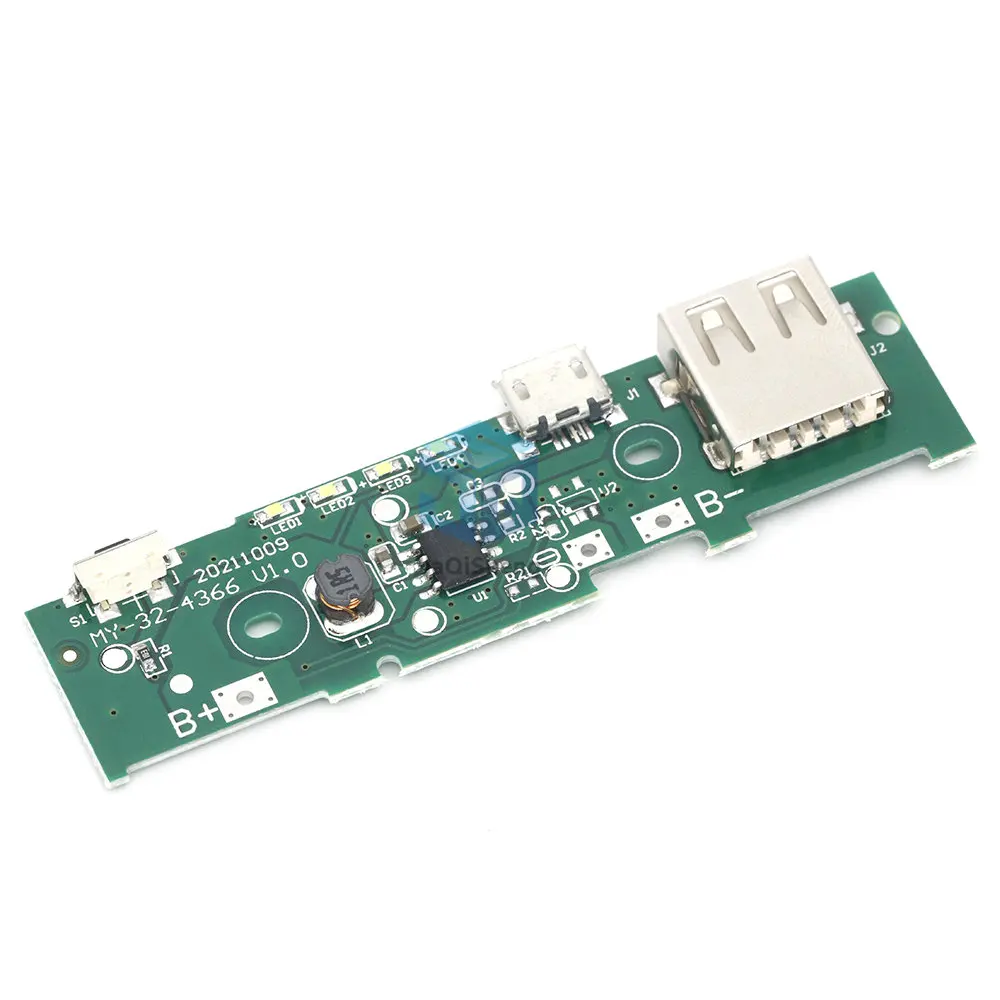 5V 2.1A/5V 1A Power Bank ładowarka moduł ładowania obwodu drukowanego PCB Step Up Boost moduł zasilania DIY 18650 baterii