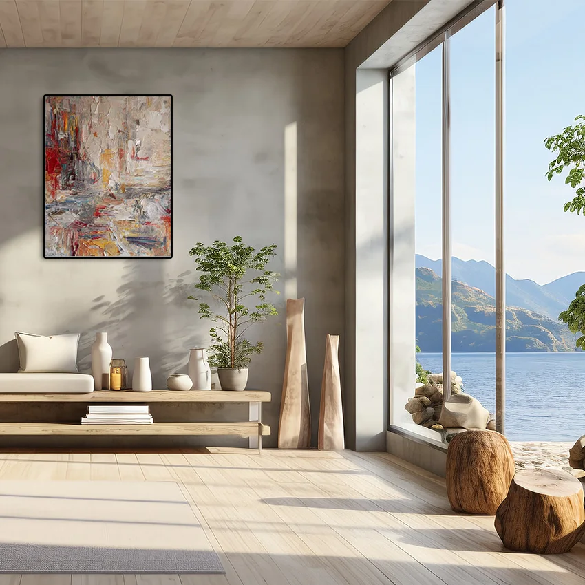 

Красочная художественная текстурированная стена, безрамные, абстрактные картины на холсте, ручная роспись, современная картина для украшения спальни