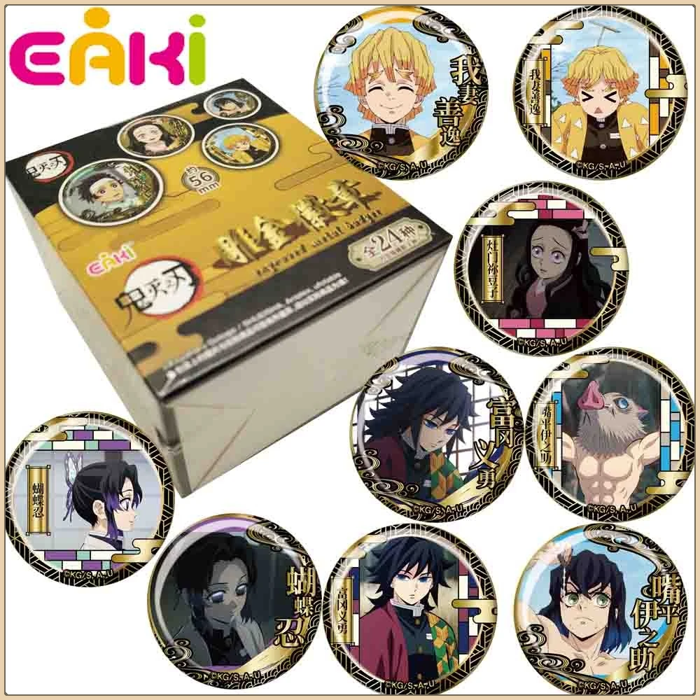 

Genuine Eaki Demon Slayer Cartoon Badge Adorable Anime Peripheral Collectible Trendy Brooches Decorative Accessories Fans Gifts