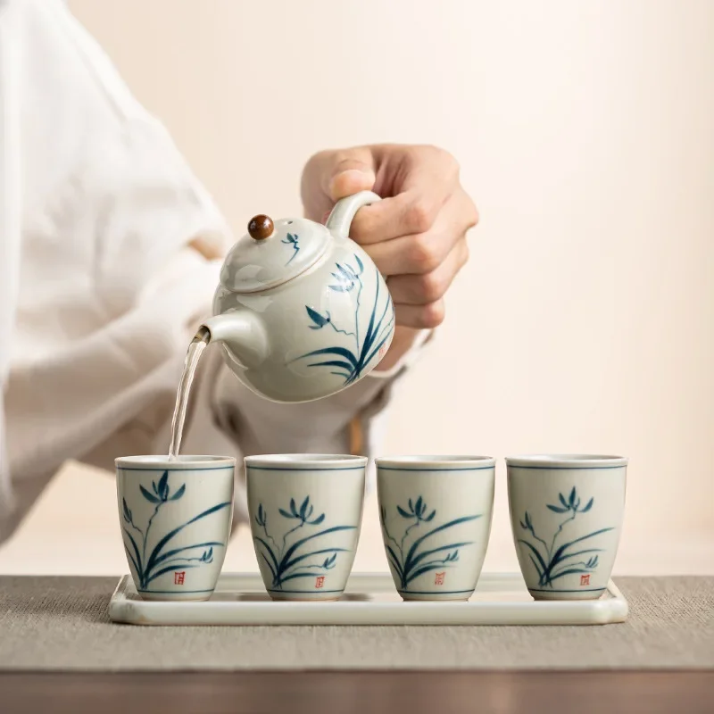 Tea Ceremony Set Luxury Chinese Porcelain Gongfu Tea Tools Set Sets Full Set Kung Fu Beautiful  Cups Unique Tool Gift