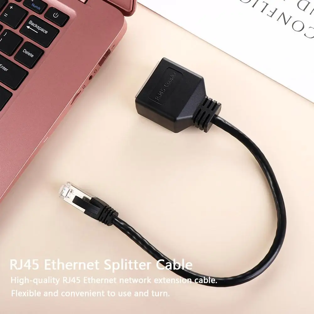케이블 이더넷 소켓 스플리터 케이블 랜 네트워크 확장 RJ45 1 남성에서 2 여성으로 RJ45 이더넷 기가비트 이더넷 스플리터