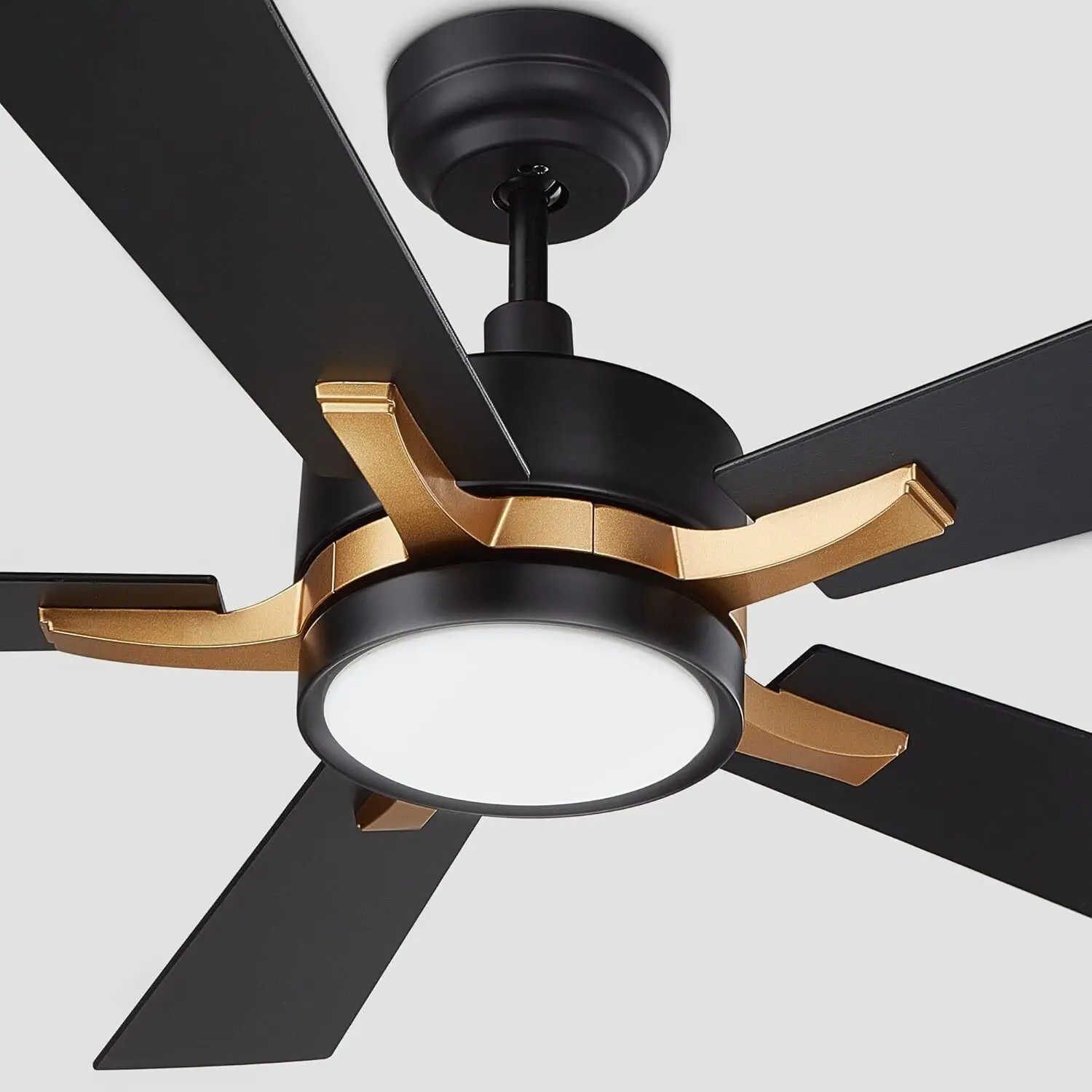 Smart Ceiling Fan 52'' 5-Blade with Remote Control, DC Motor with 10 Speed,  LED Light Kit Included, Apex Works w