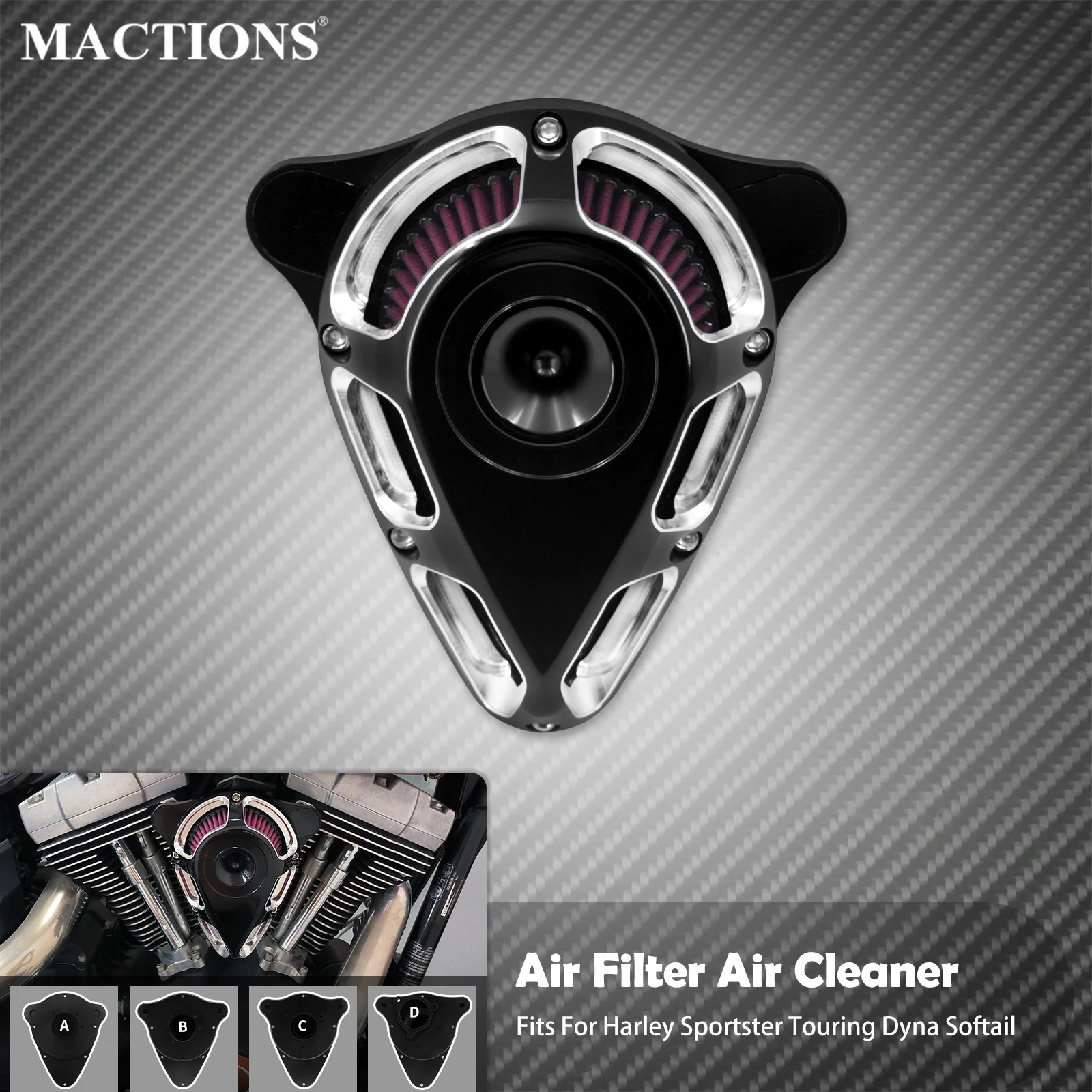 

Motorcycle Air Filter Red Intake Cleaner Kits For Harley Touring Road King Electra Glide Softail Dyna FXDF Sportster XL 1200 883