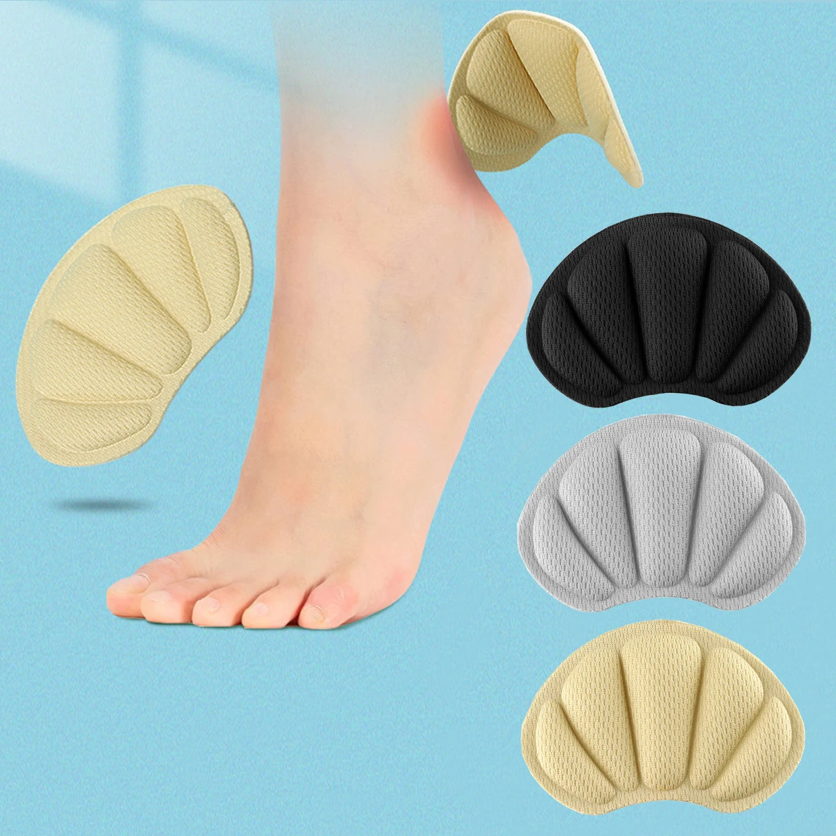 

Уход за ногами Накладки на пятки — противоскользящие и защищающие от волдырей для беговых кроссовок, облегчения боли и регулятора размера (2 пары и 1 пара)