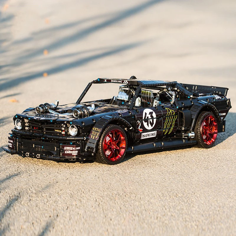 2943PCS Technical 1:8 Mustang Hoonicorn V2 Car Building Blocks Ken Block Vehicle MOC-22970 Assemble Bricks Toys Gift For Boy Kid