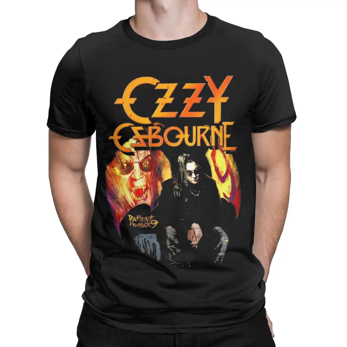 Bring Shine Head Banging Ozzy Osbourne Men's T Shirts Creative Tees Short Sleeve T-Shirts Pure Cotton Gift Idea Clothes