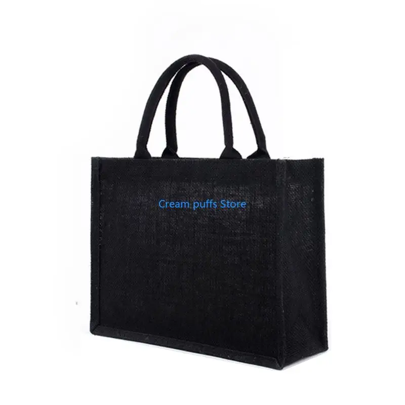 50LE Jute Tote Bags Burlap Bag with Soft Handle for Women Shopping Handbag Bridesmaid Christmas Thanksgiving Gift