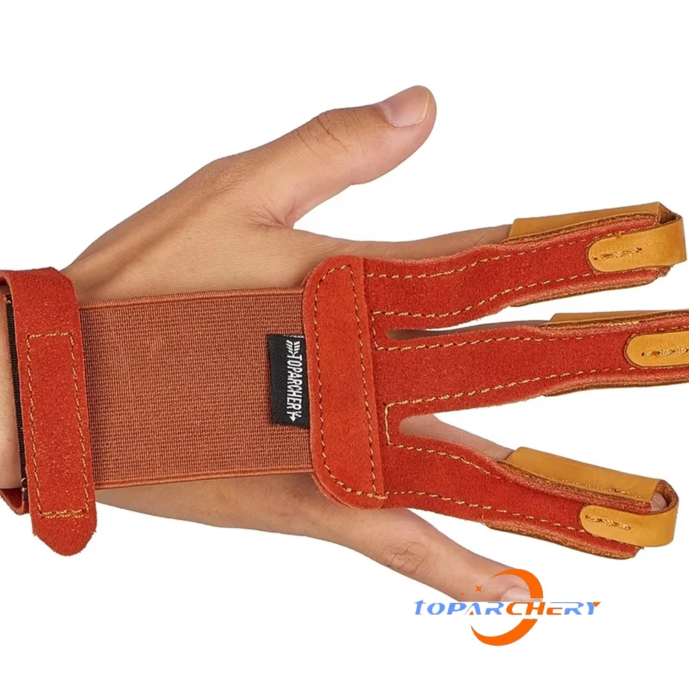 

Toparchery-Archery Glove, Finger Tab Gloves, Protector for Shooting Arrow, Three Finger Guard