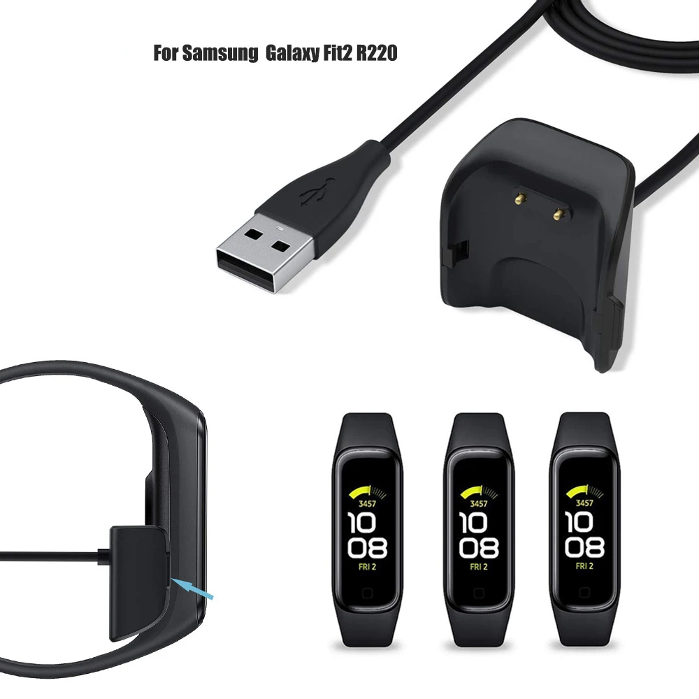 

1 м зарядный кабель для Samsung Galaxy Fit 2 SM-R220 сменный USB-кабель для зарядки шнур зажим док-станция аксессуары