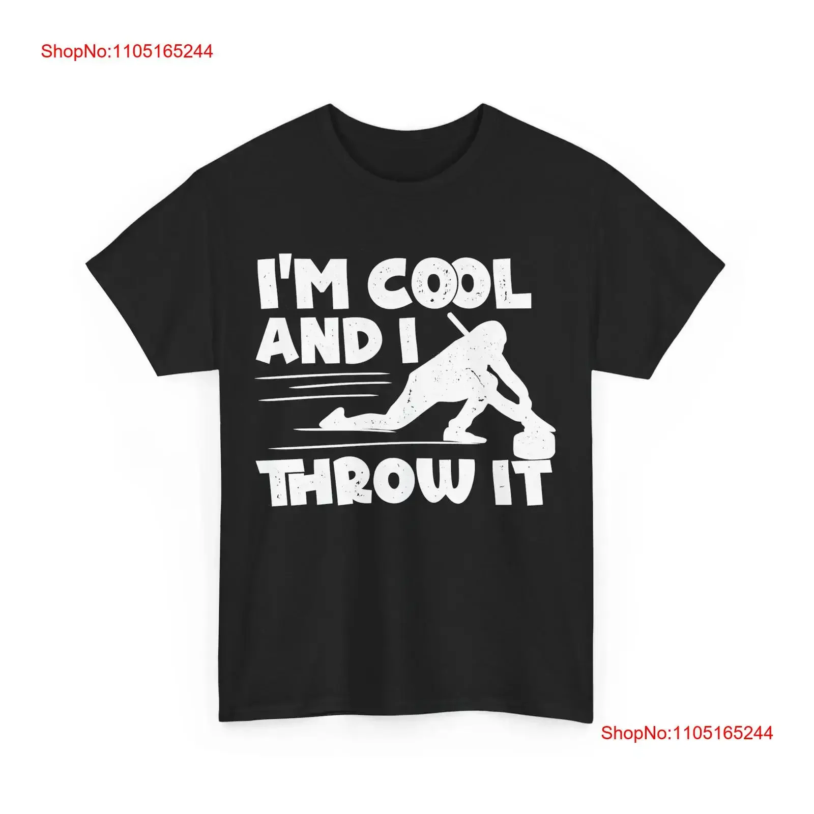 Curling Stone T Shirt I'm Cool And I Throw It Lovers Curler vintage Washed designer clothes Soft Stylish Unisex Stretched homme