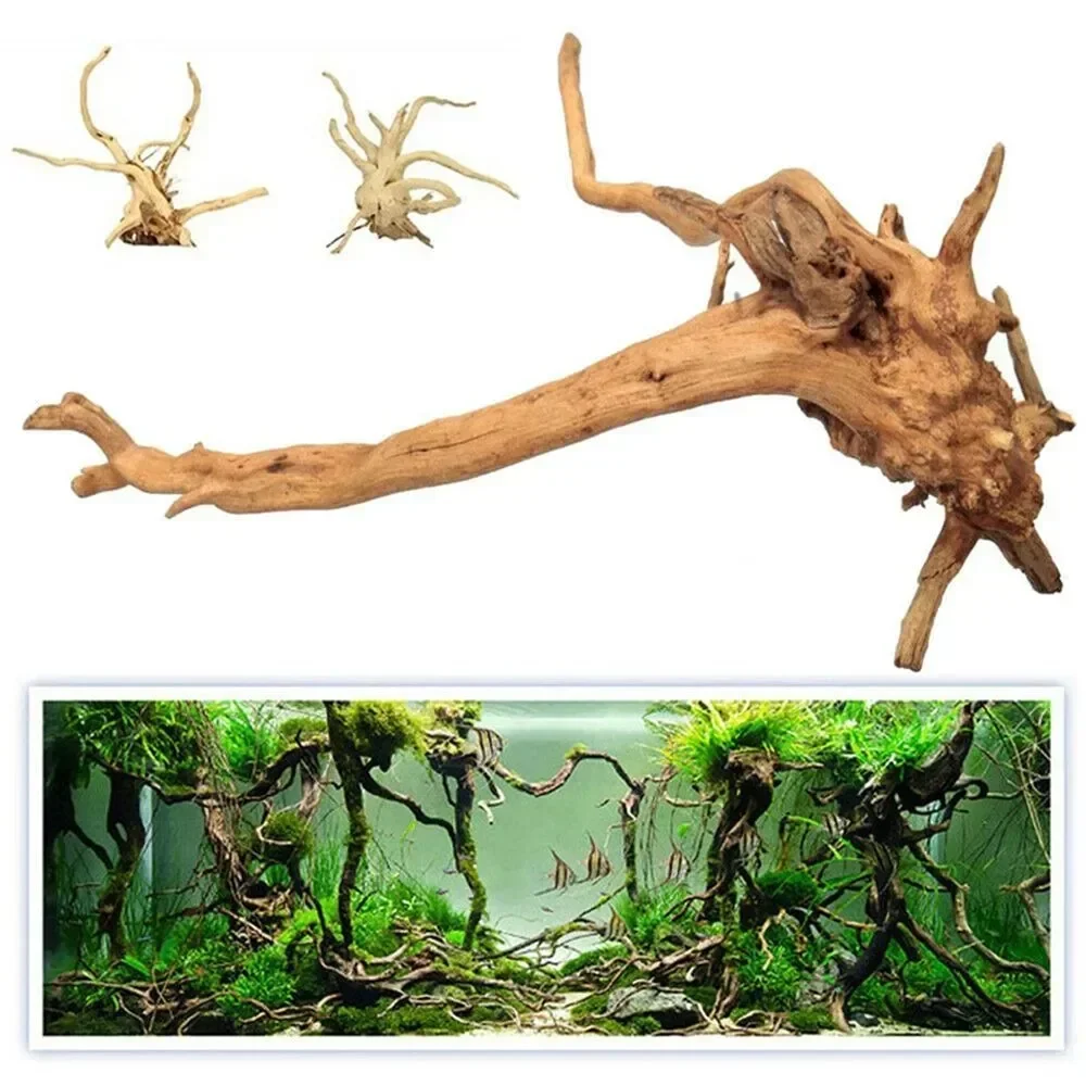 Decorazione serbatoio di pesce in legno naturale piccolo Habitat radici Driftwood scenario ornamenti decorativi acquario paesaggio radici dell\'albero