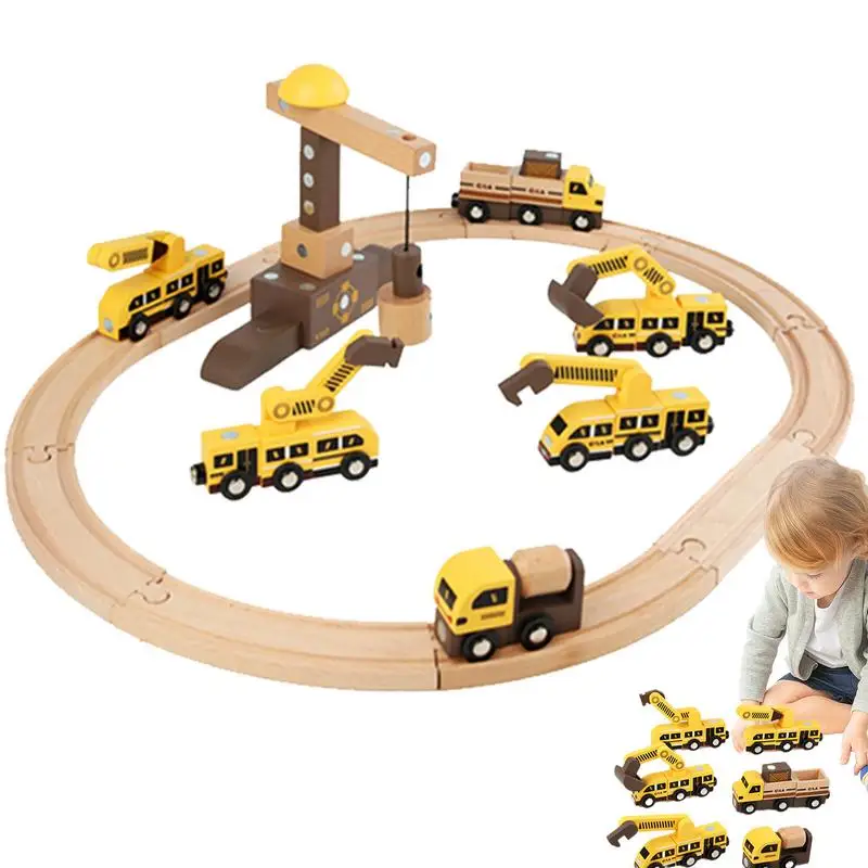 

Puzzle Car Track DIY Rail Track Puzzle Enlightenment Assembling Train Toy Parent-Child Toys Fine Motor Toys Educational Magnetic