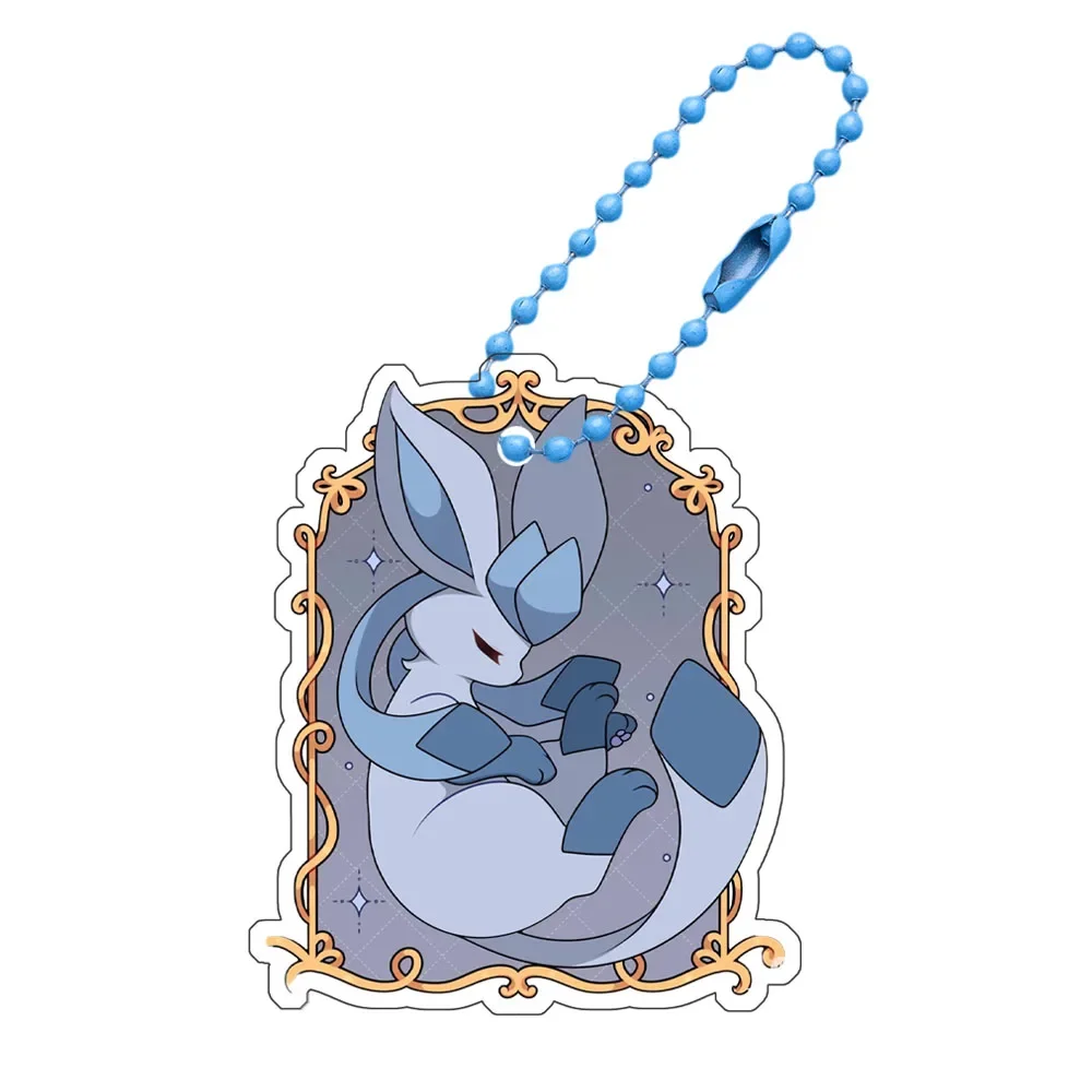 Pokemon Eeveelution Espeon Umbreon Leafeon Sylveon Eevee Jolteon Glaceon Flareon Acrylic Mobile Phone Bag Pendant Keychain Gift