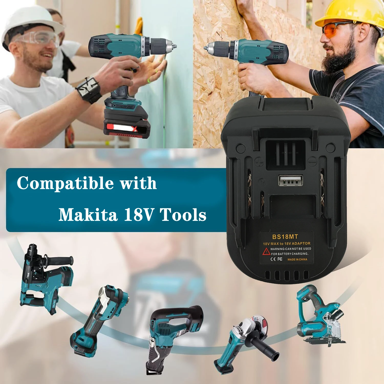Imagem -06 - Conversor de Adaptador de Bateria Usb para Bosch Bateria Converta para Ferramentas de Lítio Makita bl 1860 Bat619g 620 Baterias Bs18mt 18v