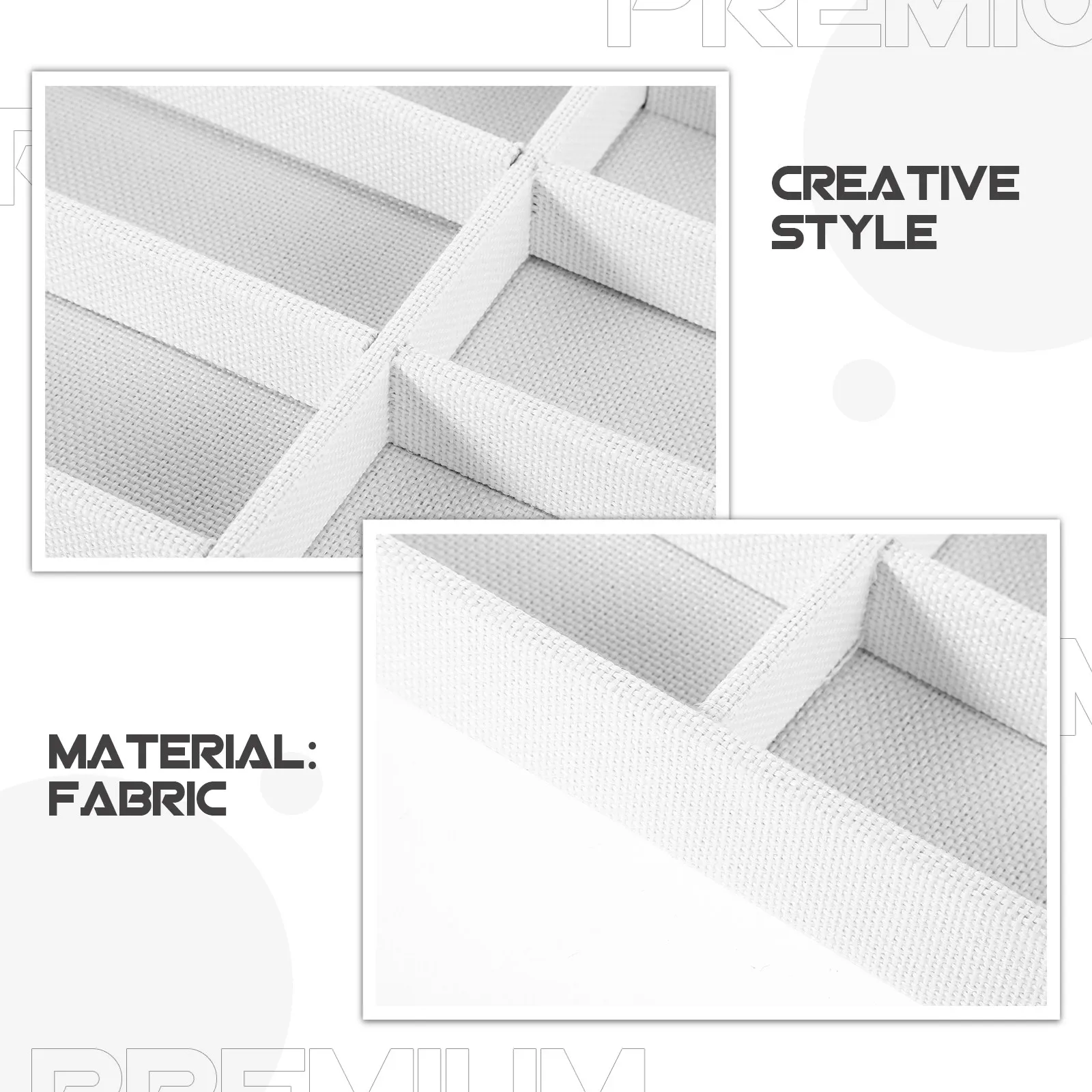 Eyewear Holder Linen Sunglasses Organizer 10 Slot Multiple Glasses Storage Box Display Stand for Home Store Sunglasses Rack