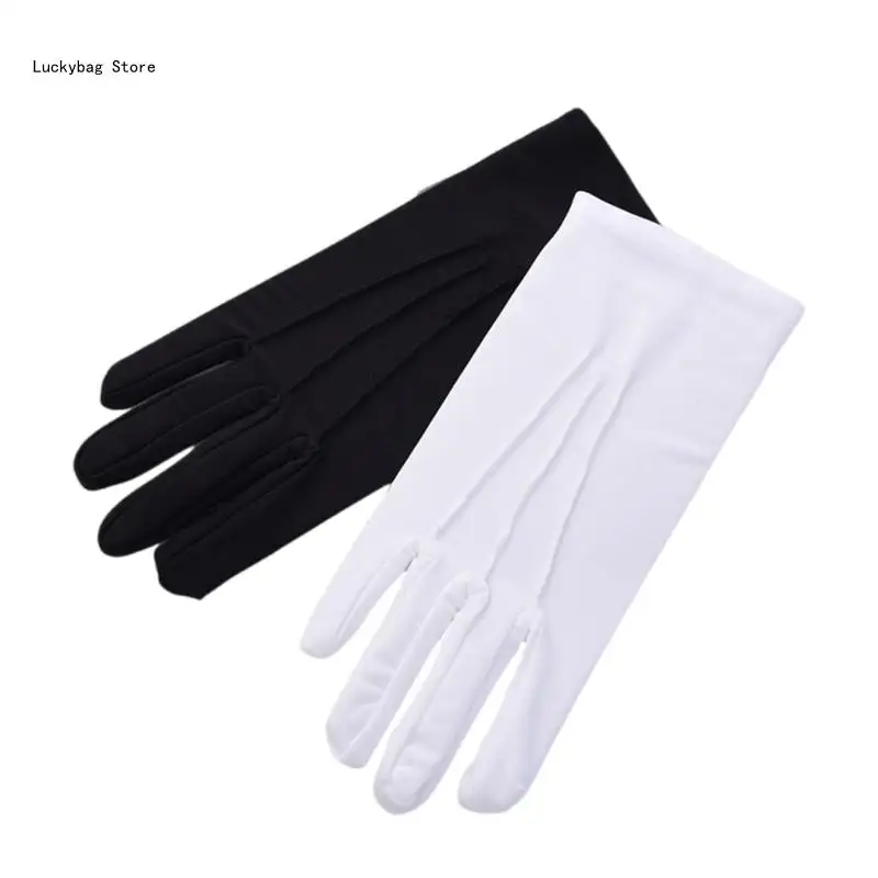 White Adult Gloves for Funeral Formal Tuxedo Parades Costume Gloves Halloween