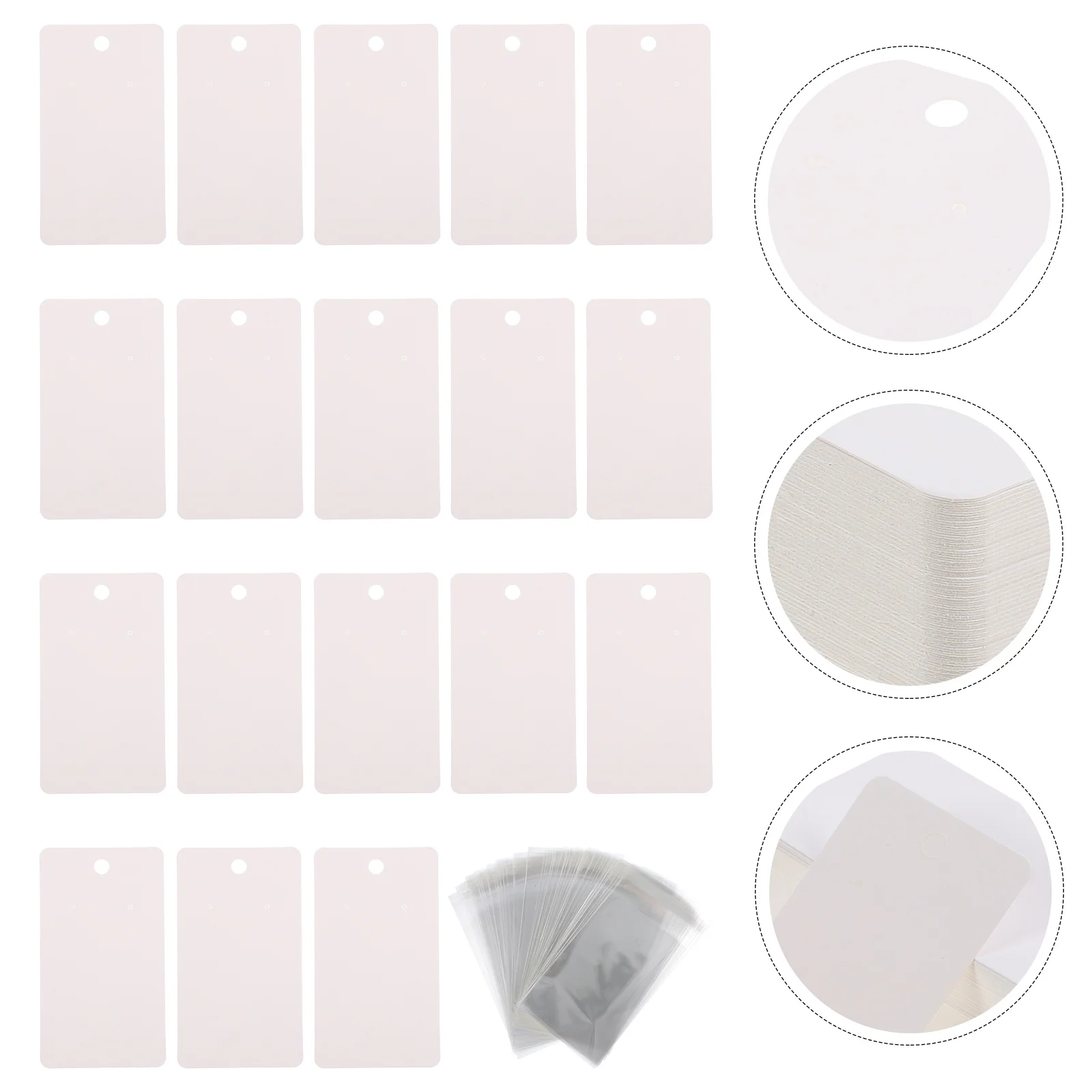 مجموعة واحدة من عرض القرط مع فتحات مقطوعة مسبقًا لتخزين المجوهرات وحاملي البطاقات الورقية للأقراط والقلائد والأذن #5