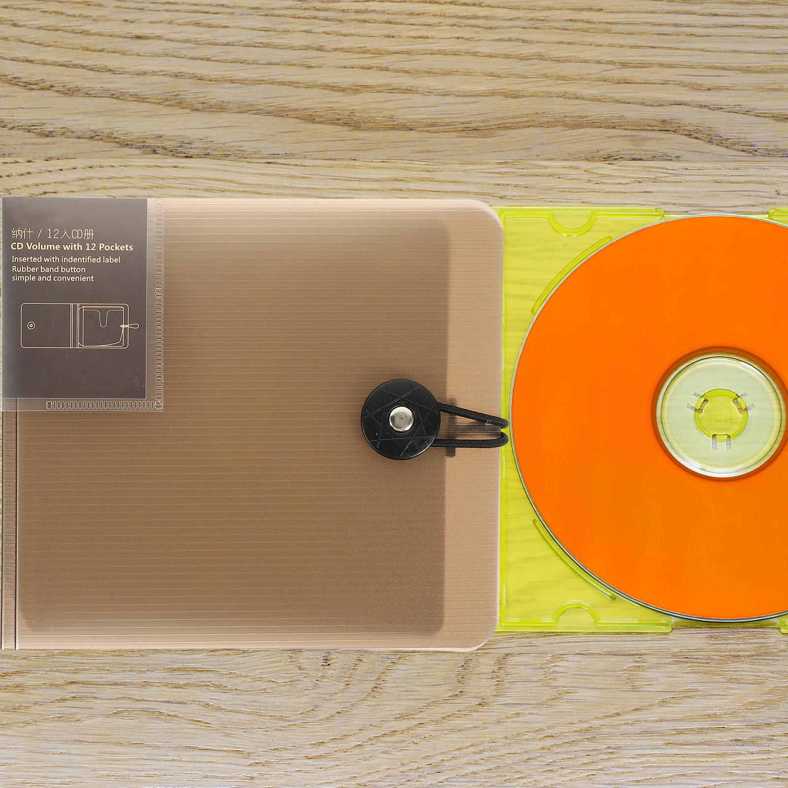

Dvd Storage Book 12 Coffee Plastic Large Capacity Disc Pouch Binder Case Home Car Cd Dvd Storage Solutions Container