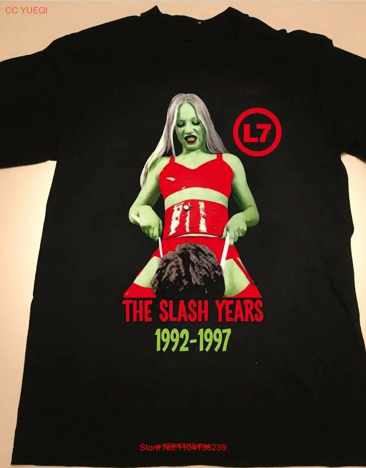 Vintage L7 Band 1992 1997 Rock Slash Years T shirt Black Men S 5XL T1455 long or short sleeves