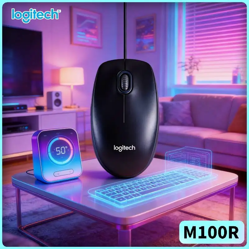 

Проводная мышь Logitech M100R 1000DPI с оптическим датчиком USB для быстрого и точного перемещения, для офиса, дома, ежедневной работы и развлечений