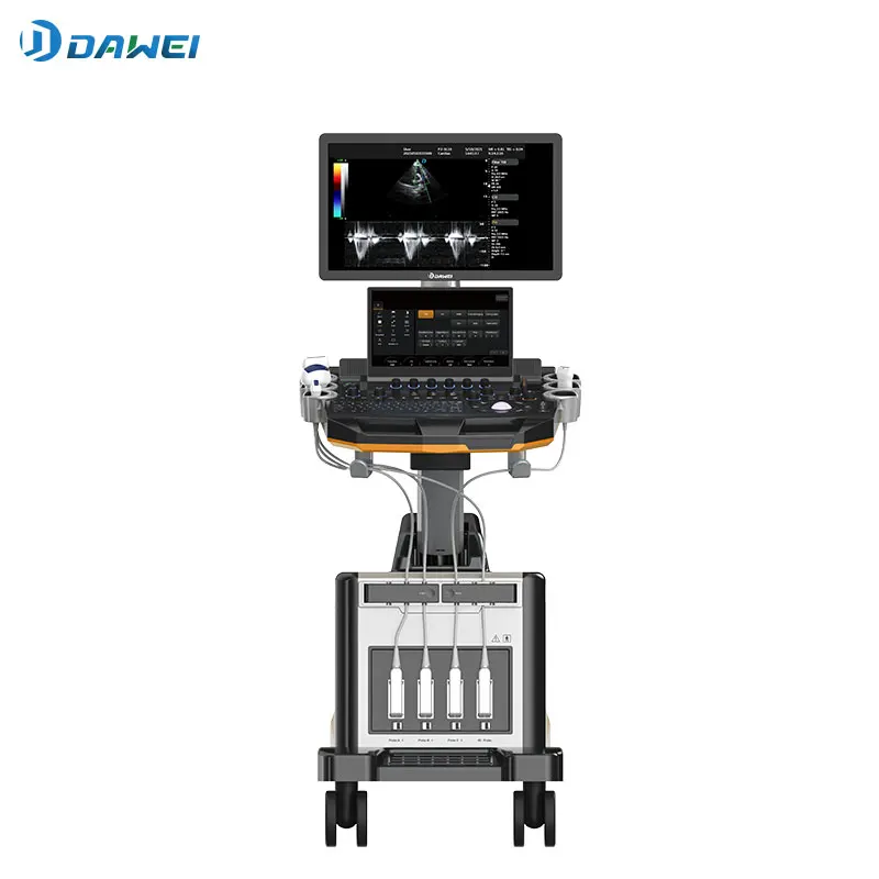 High-End Trolley 3D 4D color Doppler Ultrasound machine USG Machine with Four Probe  interfaces