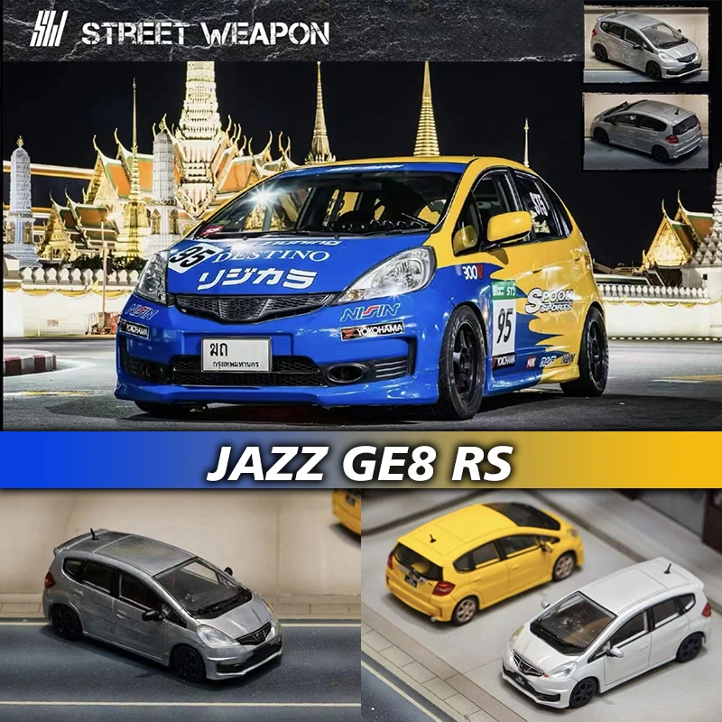 

PreSale SW 1:64 JAZZ GE8 RS Spoon Diecast Diorama Car Model Collection Miniature Street Weapon