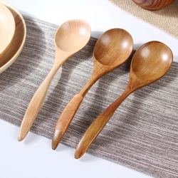 Wooden Spoon Set Solid Wooden Soup Spoon Japanese Bento Spoon Eat Drink Soup Special Dining Room Kitchen Tableware Accessories