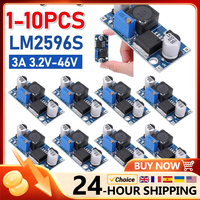 1-10PCS LM2596 DC to DC Buck Converter Voltage Regulator 3A Adjustable Step-down Power Supply Module 24V 12V 5V 3V For Arduino