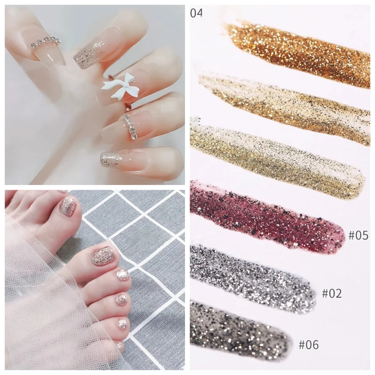Esmalte de uñas metálico con espejo, delineador de Gel con purpurina reflectante, capa superior, líquidos brillantes, decoración artística de uñas, 1 ud.