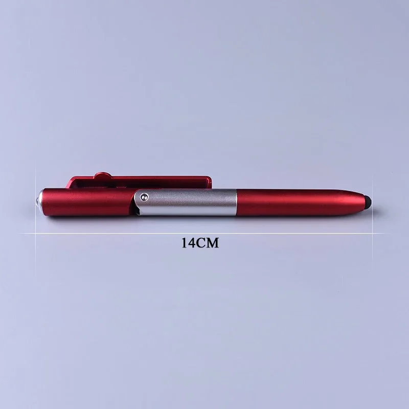 1PCS Multifunctional Toy Ballpoint Pen Four-In-One Folding Light Pen Mobile Phone Holder LED Light Capacitor Ball Pen Child Gift